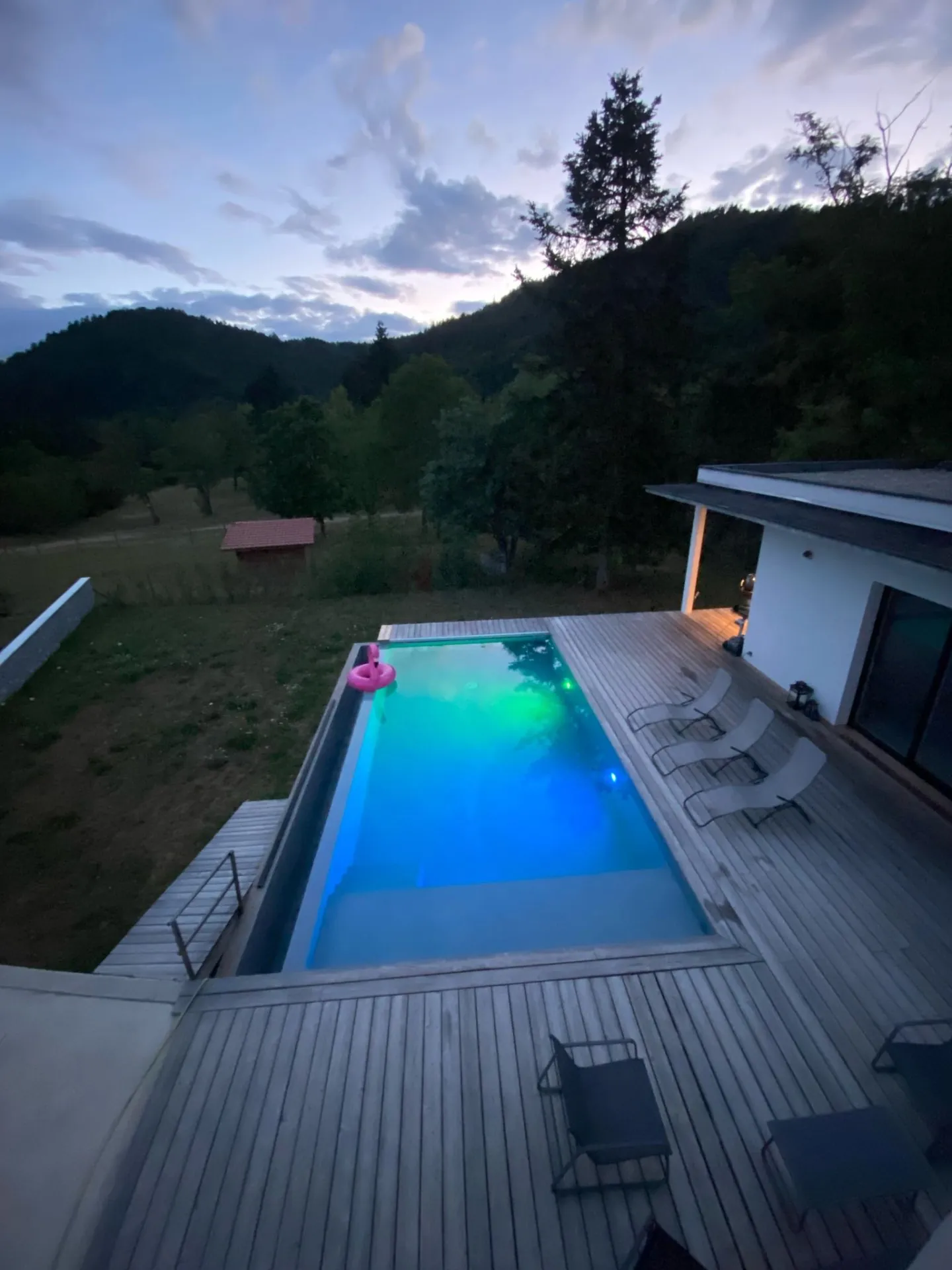 Piscine neuve piscine PVC armé Saint-Étienne Loire 42 — chantier 2018