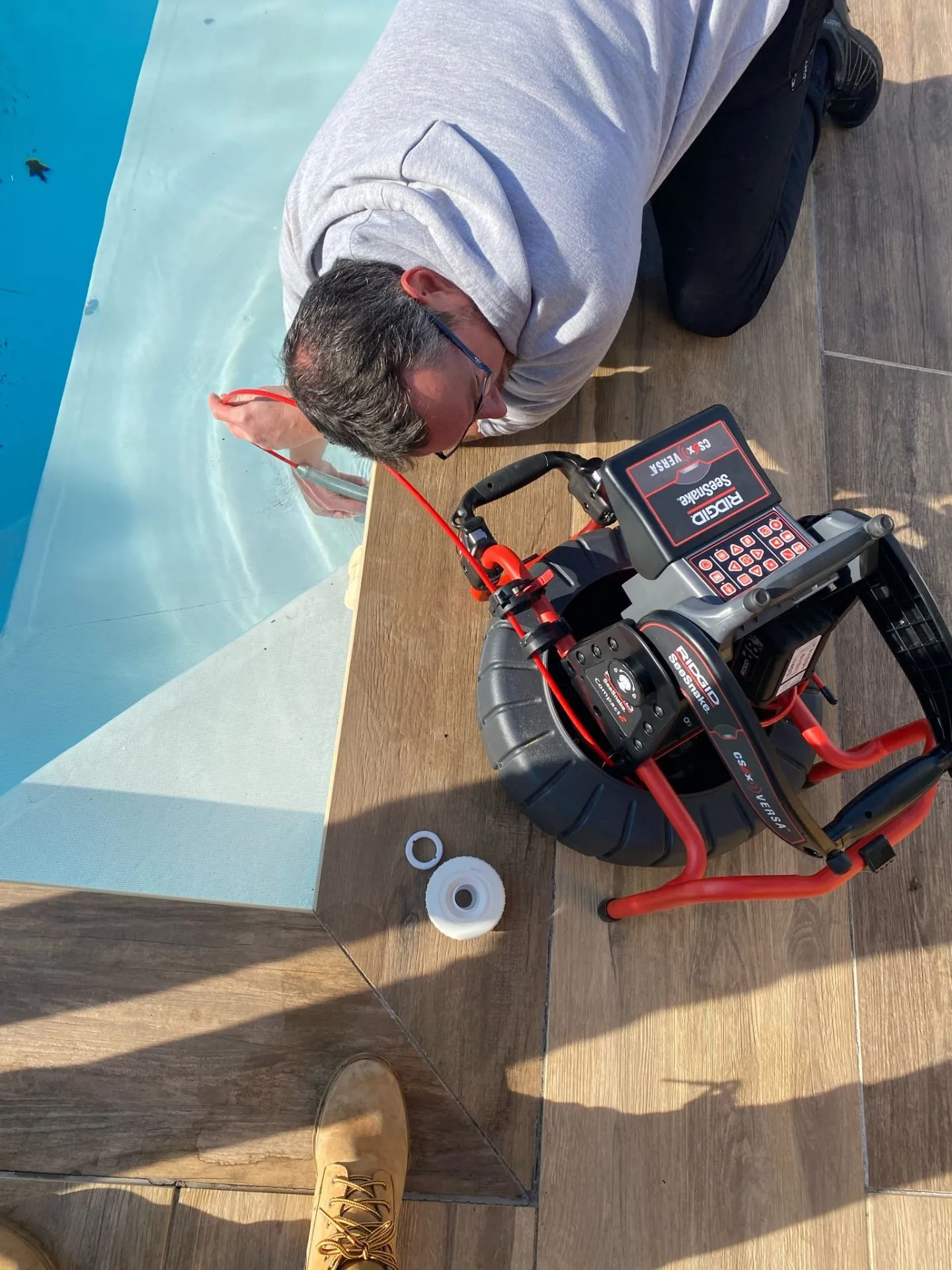 Opérations techniques piscine PVC armé